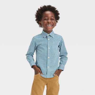 Boys green sale dress shirt