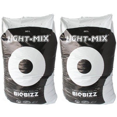 BioBizz BBLM50L Light-Mix 50L Organic Farm Plant Growing Substrate Bag (2 Pack)