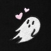 Dalix Heartly Ghost Embroidery Relaxed Hoodie Soft Fleece Sweatshirt Fit Lounge Womens - 2 of 4