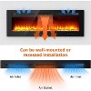 Black 72-Inch Built-in Electric Fireplace, Wall-Mounted Heater with 12 Flame Effects, Remote/Touchscreen Control for Bedroom Living Room - 2 of 4