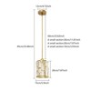 YIYIBYUS Modern Crystal Pendant Light 2-Pack Gold Kitchen Island Hanging Lighting - 3 of 4