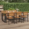 vidaXL Garden Table Acacia Wood Brown, Powder-Coated Black - 2 of 4