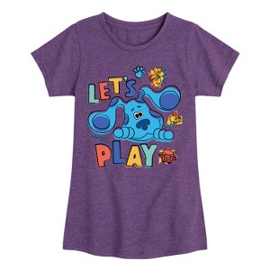 Girls' - Blue's Clues & You! - Let's Play Fitted Short Sleeve Graphic T-Shirt - 1 of 4