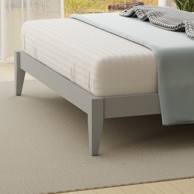 Cottage Chic Ultimate Grey Solid Hevea Wood Full Platform Bed