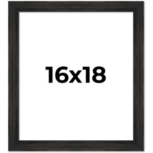 PosterPalooza | 16x18 Wide Barnwood Picture Frame, UV Acrylic, 6 Finishes - Grey, Brown, White, and Black - 1 of 4