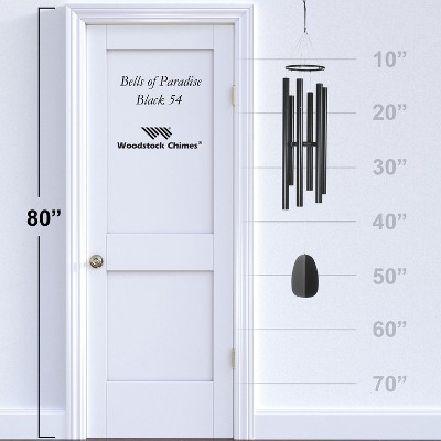 Bells of Paradise Black Aluminum 54" Wind Chime