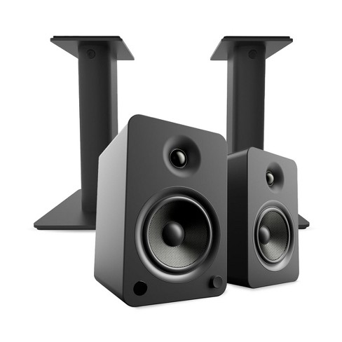 Kanto Yu6 Powered Bookshelf Speakers With Bluetooth Matte Black