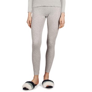 Memoi Women's 100% Cotton Pointelle Rib Knit Seamless Leggings - 1 of 4