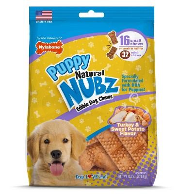 Nylabone Nubz Puppy Turkey and Sweet Potato Dental Dog Treats - 13.2oz