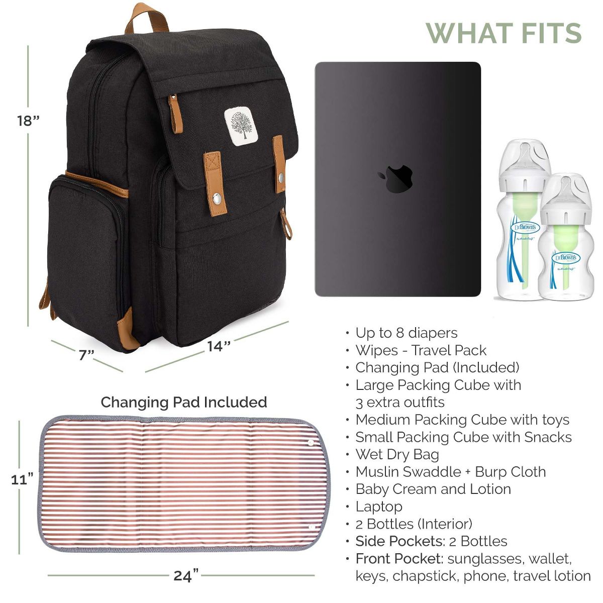 Parker Baby Co. Diaper Backpack - thumbnail 10