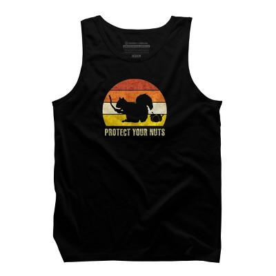 Men's Design By Humans Retro Squirrel Protect Your Nuts By stellaandgrace Tank Top