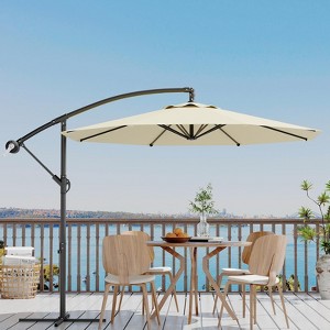 Garvee 10FT Cantilever Umbrella outdoor patio, Patio Umbrella with Lift & Tilt Adjustment, UV Protection, Fade Resistant for Deck, Pool - 1 of 4
