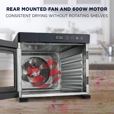 Ivation 6 Tray Stainless Steel Food Dehydrator with Timer