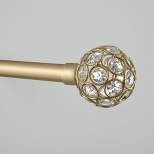Rings 1" Curtain Rod and Coordinating Finial Set - Exclusive Home