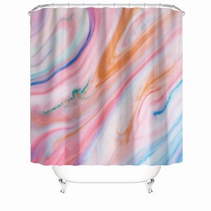 Multicolored Stripes Shower Curtains for Bathroom Waterproof Fabric Bath Curtain Durable Soft Stylish Bathroom Decor 72x72 Inch - 1 of 1