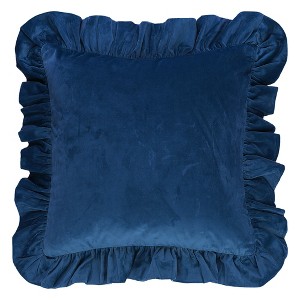 REGALWOVEN Scalloped Trim Outdoor Throw Pillow Covers for Sofa Living Room Home Decor 1 Pc - 1 of 4