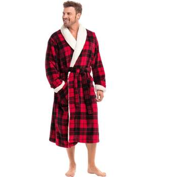 Men's Warm Winter Robe, Plush Fleece Bathrobe