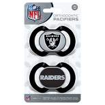 Baby Fanatic Officially Licensed Unisex Pacifier 2-Pack - Las Vegas Raiders NFL