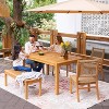 Cambridge Casual 6pc Paxton Teak Wood Outdoor Patio Dining Set Brown - 2 of 4