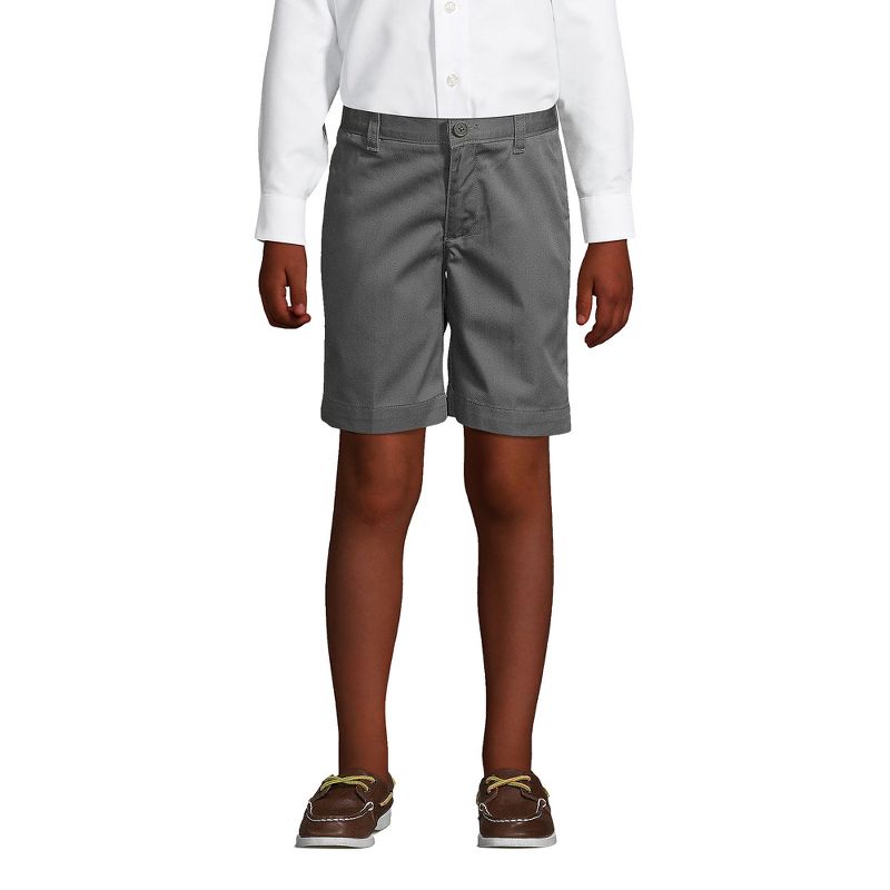 Lands' End School Uniform Kids Plain Front Blend Chino Shorts, 2 of 4