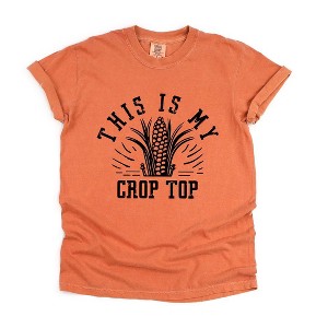 Simply Sage Market Women's This Is My Crop Top Short Sleeve Garment Dyed Tee - 1 of 4