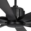 60" Possini Euro Design Modern Indoor Outdoor Ceiling Fan with Remote Control Matte Black Damp Rated for Patio Exterior House Home - 3 of 4