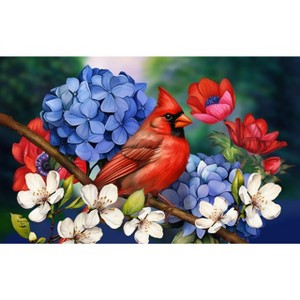 Briarwood Lane Spring Doormat 30x18 Indoor Outdoor American Cardinal For Spring Doormat - 1 of 4