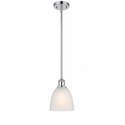 Castile - 1 Light Stem Hung Mini Pendant In Industrial Style-9 Inches Tall and 6 Inches Wide