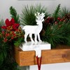 Northlight Marbled Standing Deer Christmas Stocking Holder - 7.5" - White and Black - 3 of 4