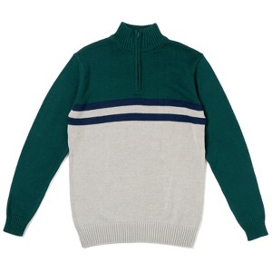 Cozeeme Quarter Zip Long Sleeve Sweater Little Kid to Big Kid  - 1 of 4