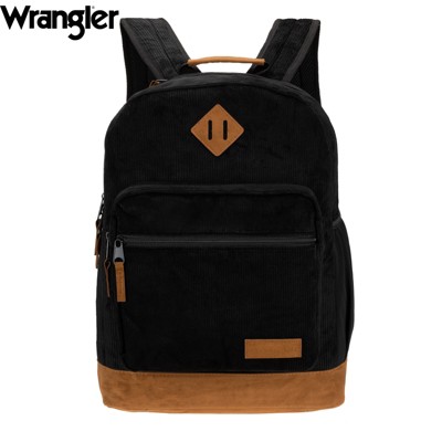 Wrangler Yellowstone 18.5" Backpack for Womens Mens Kids, Classic Logo Water Resistant Casual Daypack for Travel with Padded Laptop Notebook Sleeve