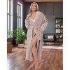 ADR Plush Fleece Women's Robe, Long Hooded Women's Bathrobe, Soft Cozy Women's Bath Robe & Plus Sizes - 3 of 4
