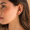 Dangle Threader Earrings for Women: Dainty 14k Gold Plated Drop Long Chain Earrings Trendy Non Tarnish Elegant Cubic - 4 of 4