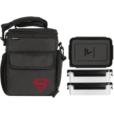 Performa 3 Meal Prep Management Cooler Bag with Containers and Ice Pack