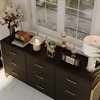 FUFU&GAGA 9 Drawer Large Modern Dresser Metal Handles with Metal Legs - 3 of 4