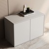 Luck Live 31.49in 2-door storage cabinet, modern standalone cabinet, suitable for living room, office, living room, ivory white - 2 of 4