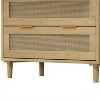 Maliang 31.50x31.5x30.12" 3-Drawers Rattan Storage Cabinet for Living Room - 4 of 4