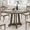 47 in Farmhouse Round Dining Table for 4-6, Wooden Kitchen Table with Sturdy X-Shaped Legs, Modern Coffee Tables for Dining Room, Office - 2 of 4