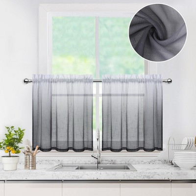 Ombre Voile Sheer Short Kitchen Curtains For Small Windows Target   GUEST 4bd0aff8 F146 45af 82b1 De6e3615d048