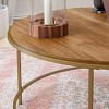 Syemin End Tables Round 2-Tier End Tables with Storage Shelf, Rustic Coffee Table, Small Side Table, Living Room Furniture, Brown, 60.24"*19.1"*29.72" - 4 of 4