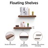 SEVOBAL Decorative Bookshelf Floating Shelves Wall Wood Decor Storage Shelves Wall Mounted Shelf Storage Hanging Shelf, Black, 18.11"*1.57"*5.91" - 4 of 4