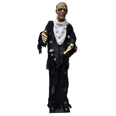 62" Halloween Standing Old Man With Light Up Eyes