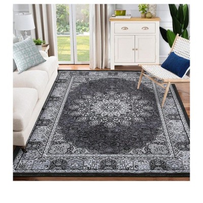 Garvee Washable Area Rugs for Living Room,Large Rugs Floor Carpet, Non-Shedding Vintage Rugs, Low Pile Non-Slip Rug for Bedroom,Dining Room