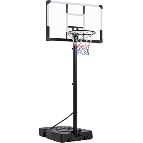 Height Adjustable Portable Basketball Hoop System Shatterproof Backboard  Wheels 2 Nets : Target