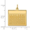 Black Bow Jewelry 14k Yellow Gold Tuesday Start Perpetual Calendar Charm Pendant, 22mm - 2 of 4