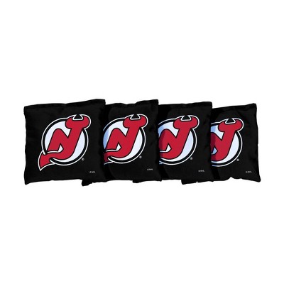 NHL New Jersey Devils Corn-Filled Cornhole Bags Black - 4pk