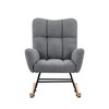 Nursery Rocking Chair, Upholstered Glider Rocker with High Backrest, Comfy Reading Chair, Rocking Accent Armchair for Living Room Bedroom Office - 2 of 4