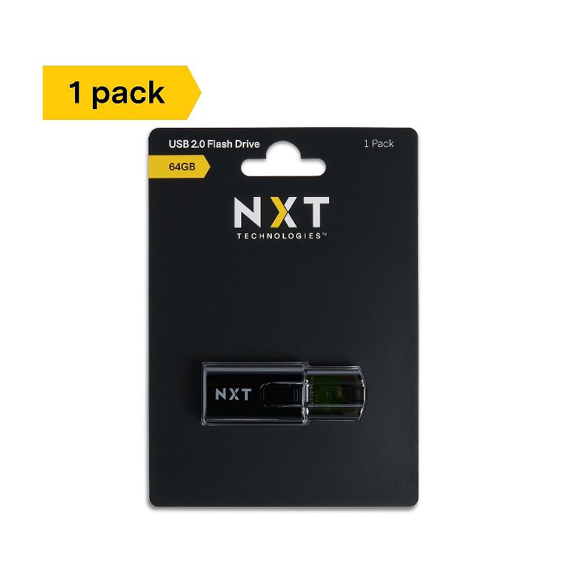 NXT Technologies 64GB USB 2.0 Type A Flash Drive Black (NX61110), 2 of 6