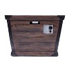 32-Inch Square Outdoor Fire Pit Table With Built-In Propane Storage And Wood-Look Concrete Top - 2 of 4
