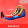 Pogo Bounce House Crossover Kids Inflatable Water Slide, Rainbow no blower, 12 ft - 2 of 4